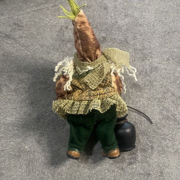 St. Patrick's Day Leprechaun Figure with Pot of Gold 12" Standing Leopard Coat - Picture 7 of 11